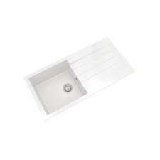 Balterley 100cm Kitchen Single Bowl Composite Inset Sink with Overflow & Reversible Drainer