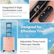 image 3 of Straame 55x40x20 cm Rose Gold Cabin Suitcase, 360° Spinner Wheels