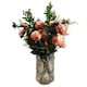 image 1 of 70cm Pink Peony Arrangement Glass Vase