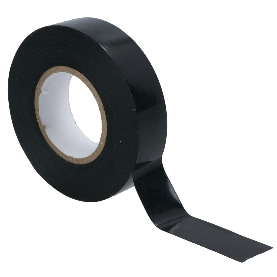 image 1 of BLACK electrical insulation tape 19mm wide x 20 metres long (pack of 10) TE482
