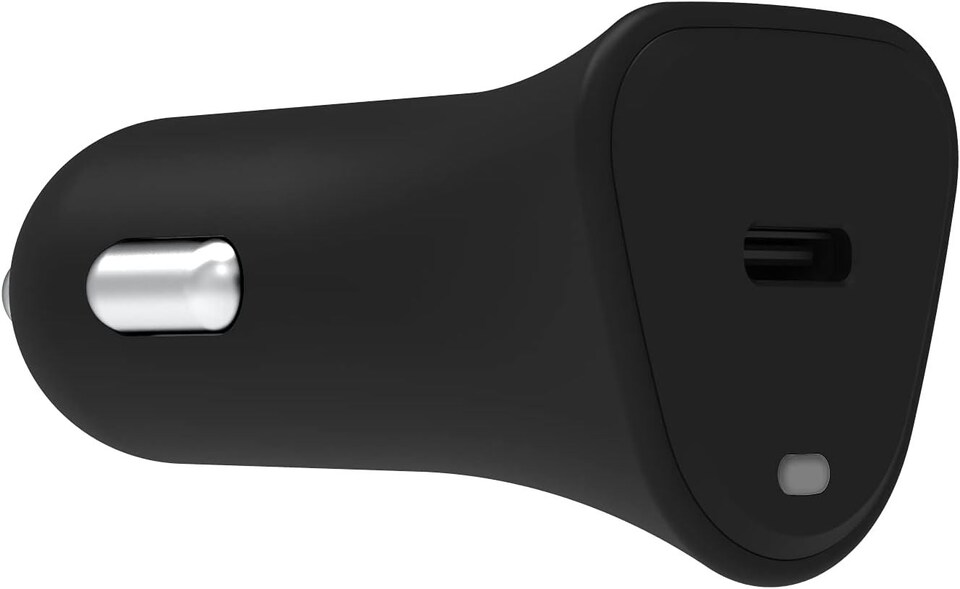 image 1 of Griffin 18W Power Jolt USB C PD Car Charger with USB C to Lightning Cable Black - GP-083-BLK