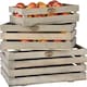 image 1 of Fruit Crates Set Of 3 Wood 100% Multi
