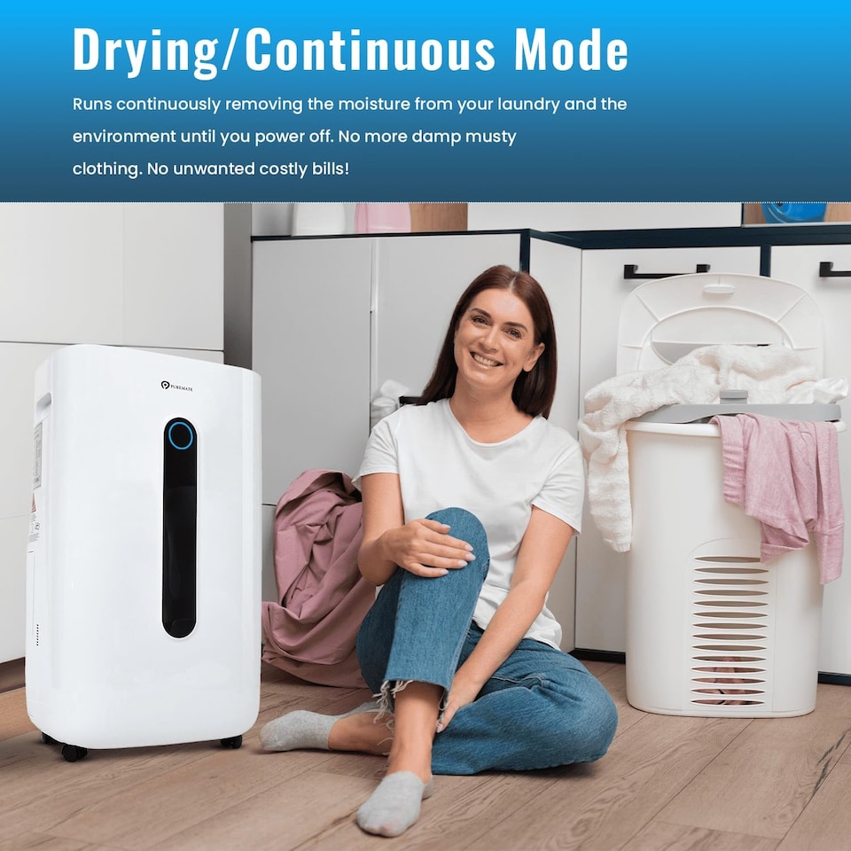 image 1 of 20 Litre Dehumidifier with air purifier Continuous Drainage Hose