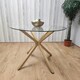 image 9 of Dining Table Clear Glass Kitchen Place for 4 Seats, Dining Table Only (Clear H 75 x L 100 x W 100 cm) Clear