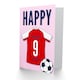 image 2 of Football Strip Kit Red White Jersey Age 9 Year Old Child Kids 9th Birthday Card