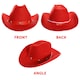 image 5 of Adults Red Star Cowboy Hats – Pack of 6 Fancy Dress Accessories Red | One Size