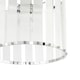 image 5 of Designer Pendant Light Shade with Rippled Acrylic Transparent Columns | Chrome | Chrome | 1