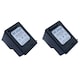 image 1 of 2x Ink Jungle 302 Black Refilled Ink Cartridges - Replaces HP 302 Black