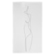 image 1 of line art drawing of woman (Kitchen Towel)