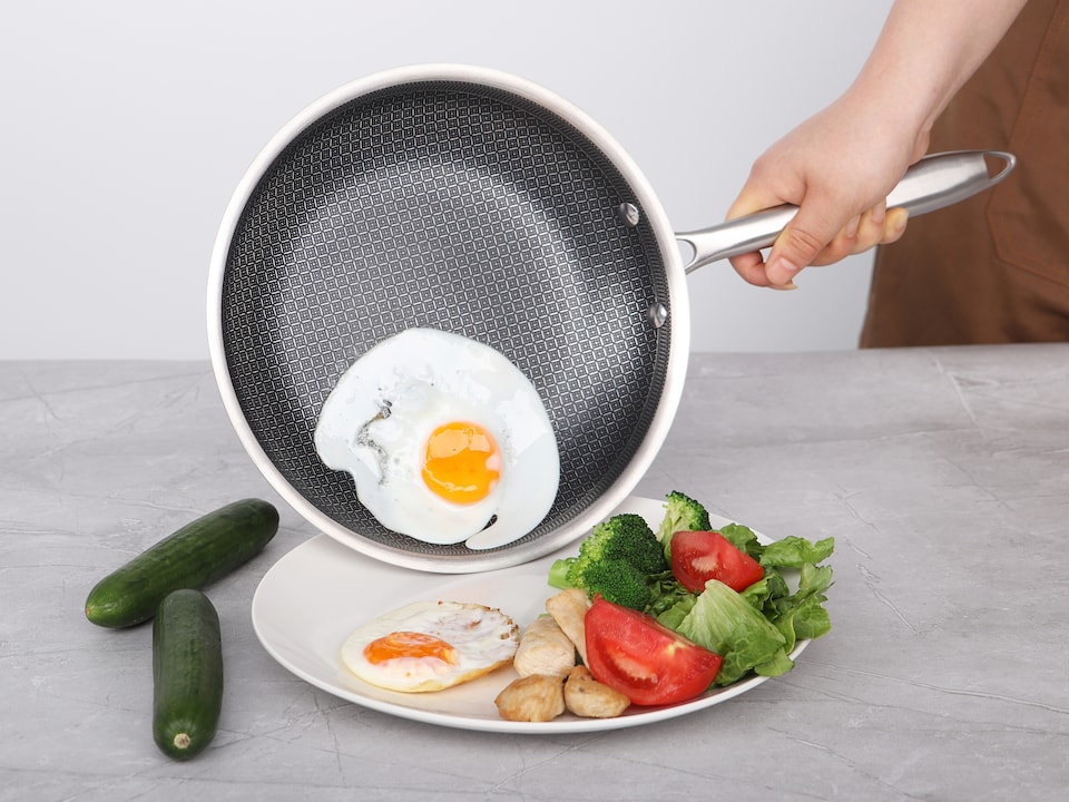 image 1 of Cermalon Tri-ply Frying Pans - 3 pans