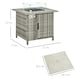image 7 of Outsunny Gas Fire Pit Table w/ Rain Cover, Windscreen & Lava Stone, 50,000 BTU