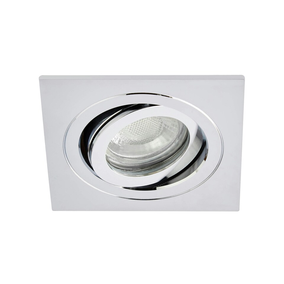 image 1 of BHS Sym Square IP65 Tiltable Downlight | Silver | Chrome | 1