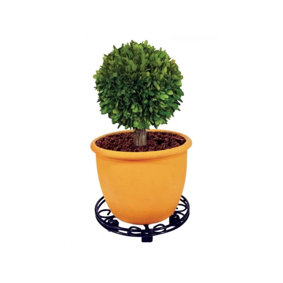 image 1 of Garden Pride Pot Caddy - Round - Medium 14" - Black Pack of 1