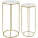 image 2 of Avantis Set Of 2 Tall Side Tables Gold
