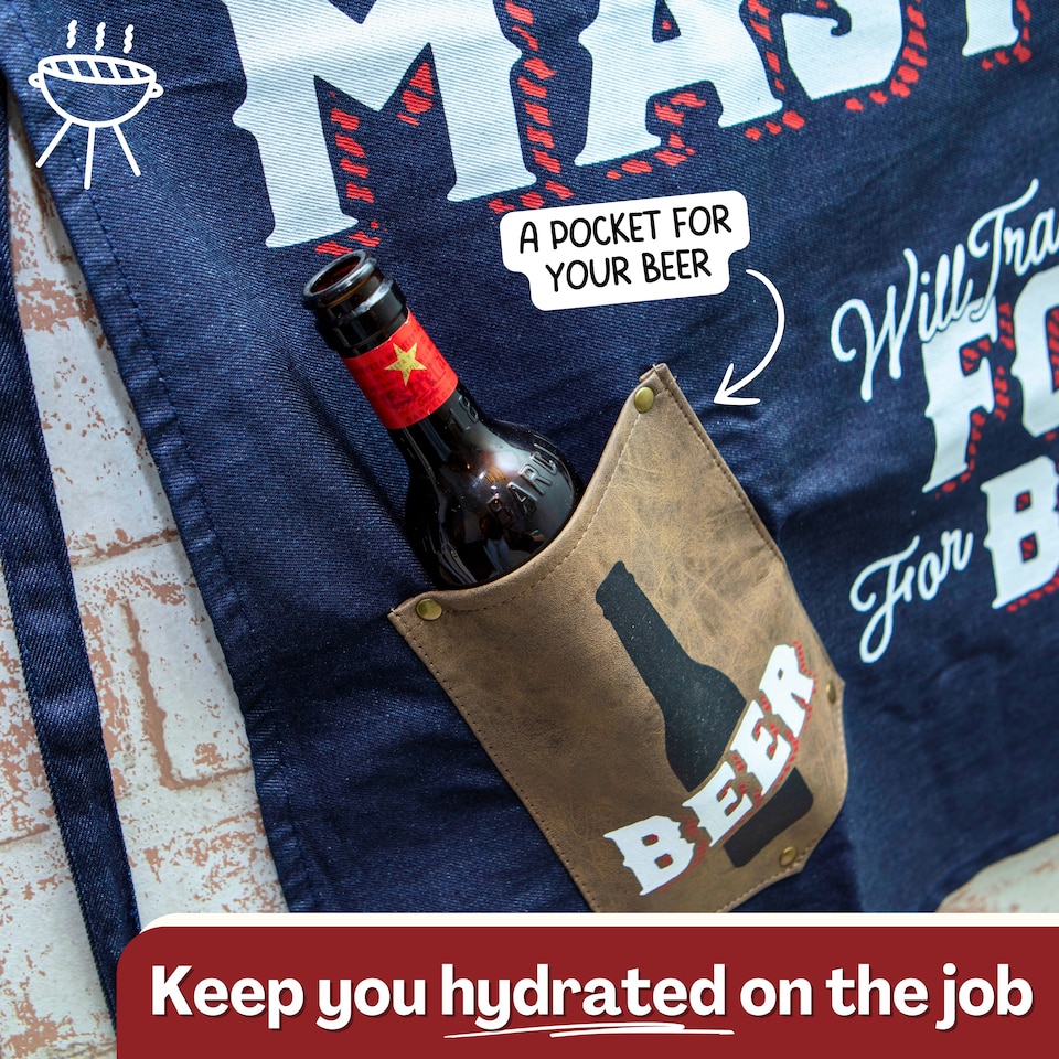 image 1 of Grill Master BBQ Cooking Apron For Men - Father's Day Gift | Multi