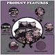 image 2 of VELVETIO Flora Printed Duvet Cover Set Reversible Polycotton Easy Care Beddings Purple | Double