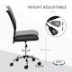 image 5 of Vinsetto Office Chair, Armless Desk Chair, Adjustable Computer Swivel Chair with Rolling Wheels and Mesh Back for Home Work Study, Black