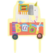 Unique Party Circus Animal Baby Shower Cake Topper - Multicoloured - One Size