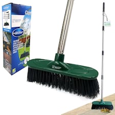 10" Outdoor Broom Garden Yard Brush with Metal Handle