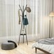 image 7 of HOMCOM 180cm Free Standing Coat Rack Metal Shelf Holder Stand Hat Hanger Black