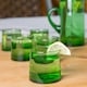 image 4 of Nicola Spring Merzouga Recycled Glass Tumblers - 200ml - Green - Pack of 6 - Tumbler Glasses Drinking Glasses Glassware Set Green