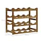 image 3 of HOMCOM Free Standing Wine Rack 16 Bottle Holders, Bamboo Display Shelf
