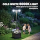 image 6 of Outsunny 3-head LED Solar Light Lamp Street Light Post with Planter Base, Black | Black | Black | 60L x 55W x 189H cm