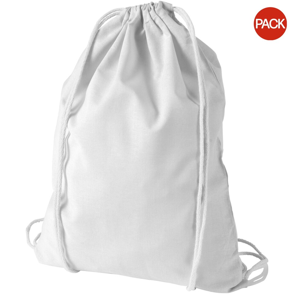 image 1 of Bullet Oregon Cotton Premium Rucksack (Pack Of 2) - White - 44 x 32 cm