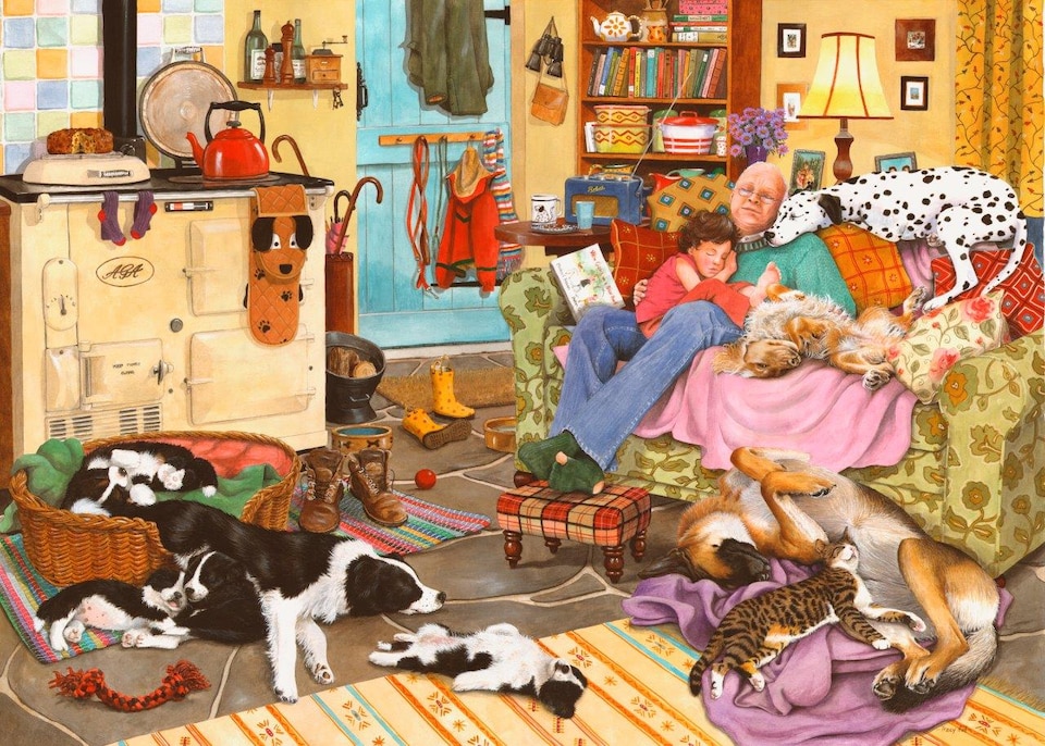 image 1 of Dog Tired 1000 Piece Jigsaw Puzzle