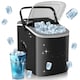 image 1 of HOMCOM Ice Maker Machine Counter Top, 12Kg in 24 Hrs, 9 Cubes Ready in 6-12Mins, Portable Ice Cube Maker with Ice Scoop and Basket, Black
