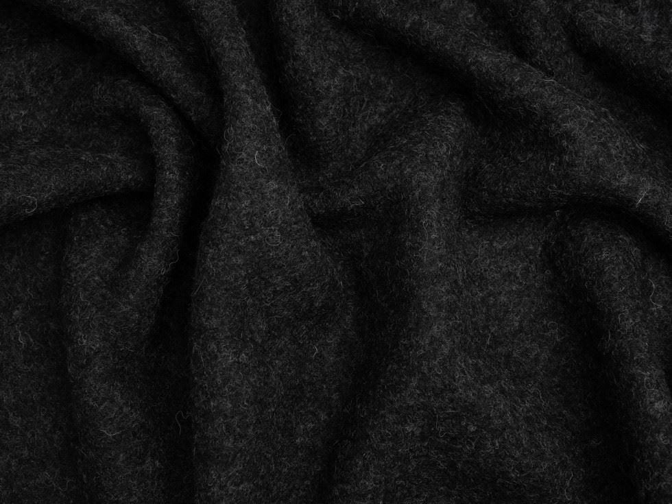 Minerva Core Range Grey 100% Pure Boiled Wool Coating Fabric for Dressmaking, 140cm / 55" Wide - per metre