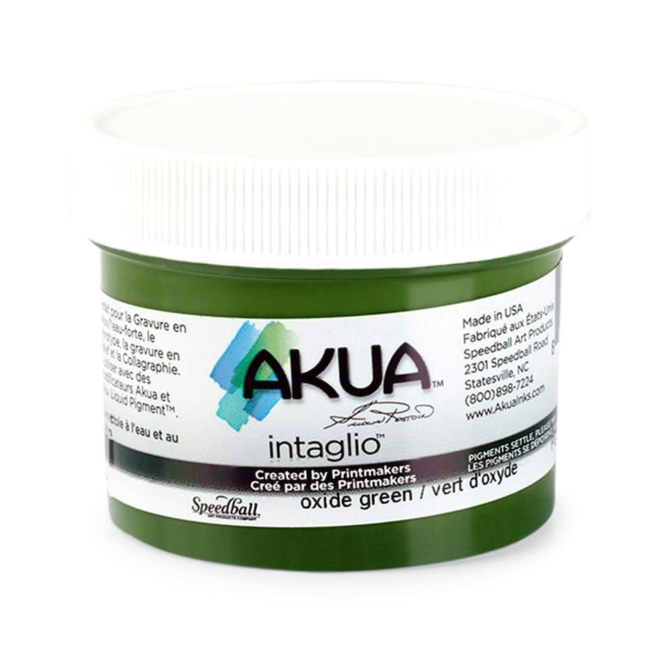 Speedball Intaglio Water Based Printing Ink, Oxide Green, 2oz