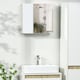 image 2 of kleankin Bathroom Mirror Cabinet Wall Mounted Cupboard w/ Adjustable Shelf