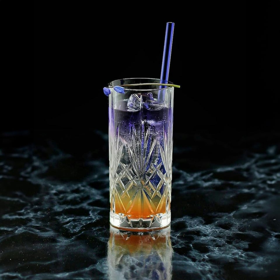 image 1 of RCR Crystal Melodia Highball Glasses - 360ml - Pack of 6 - Juice Glass Dishwasher Safe Drinking Glass Drinks Glass Clear
