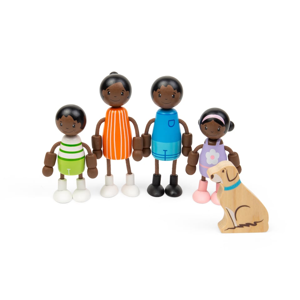 image 1 of Black Family Dolls