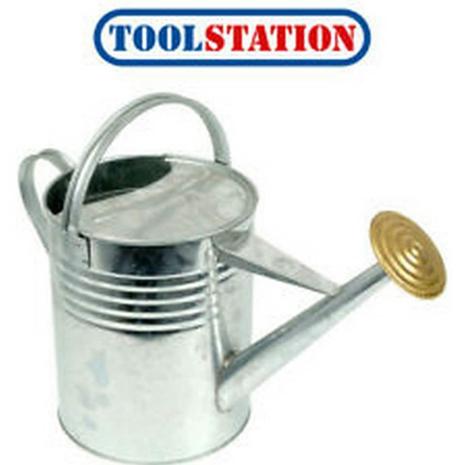 image 1 of Ambassador Galvanised Watering Can - Silver - 9l