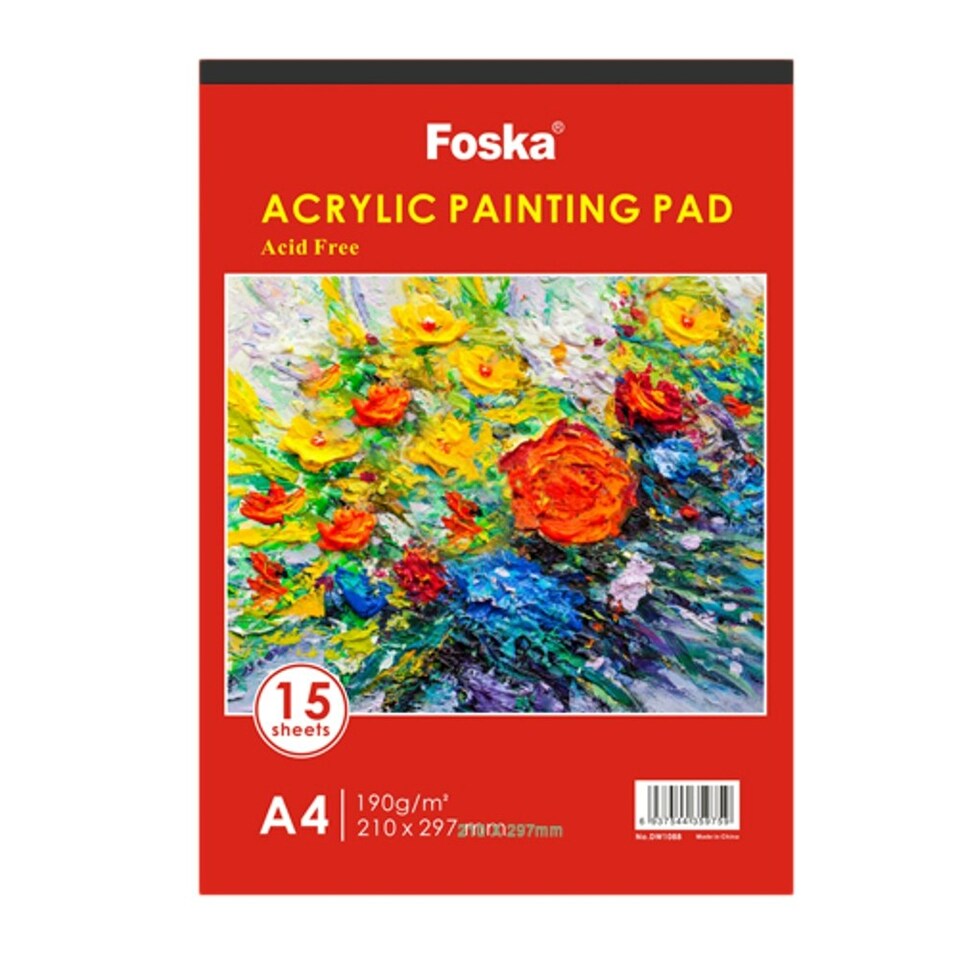 image 1 of A4 Top Glued Open Acrylic Painting Pad