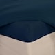 image 3 of OHS Soft Plain Fitted Bed 25cm Deep Elasticated Sheet, Double - Navy Blue