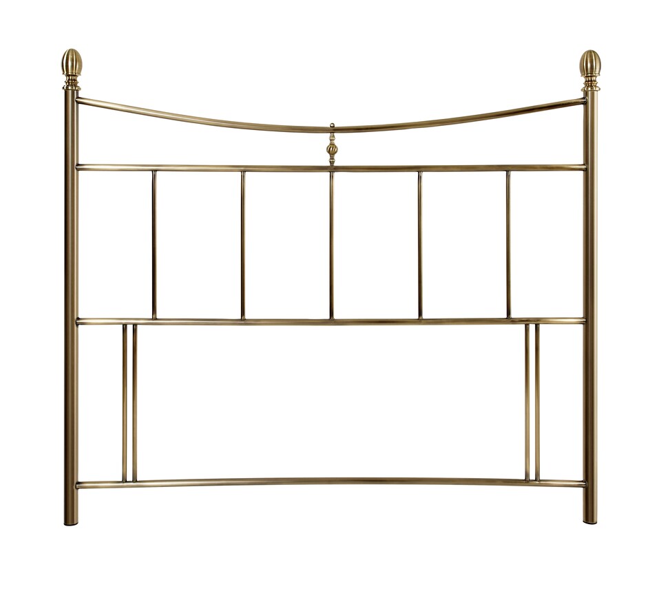 image 1 of 3ft Single Antique Brass Effect Metal Bed Headboard,Headend | Black | Black Nickel | 3ft Single