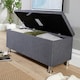 image 1 of Malmo Lift-Up Storage Ottoman Chest Box Grey