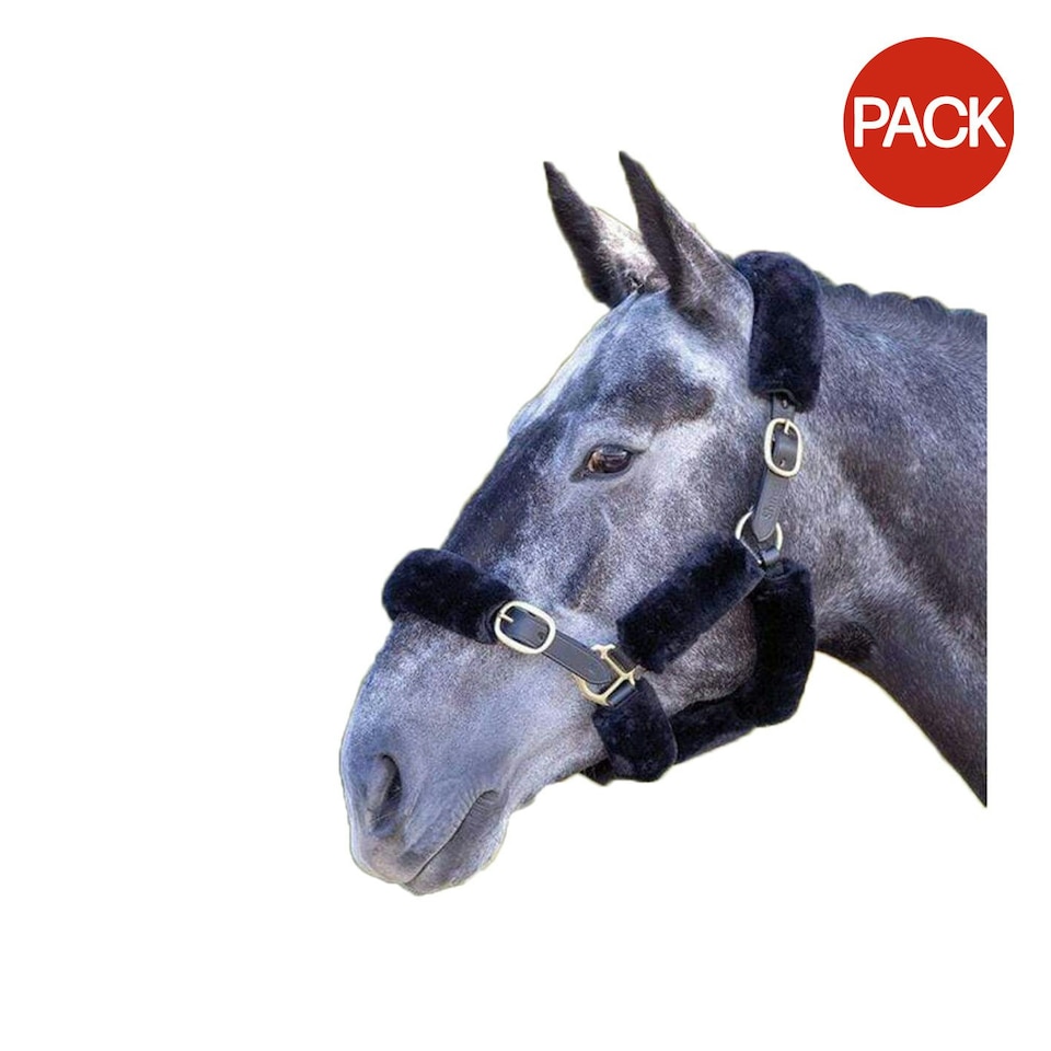 Shires Performance Horses SupaFleece Halter Fleeces (Pack of 9) - Black - One Size