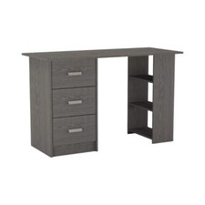 3-Drawer 3-Shelf Desk with Customizable Layout Grey | Colour: Cedar Grey