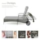 image 3 of Sun Lounger - 6-position backrest, weather & UV-resistant, soft pillow, two wheels Grey | Light Grey