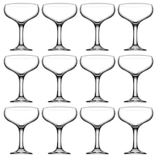 Pasabache Bistro Glass Champagne Saucers - 280ml - Pack of 12