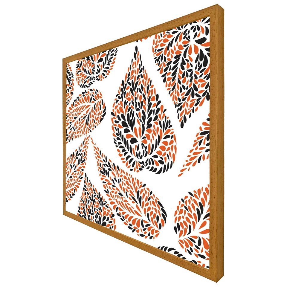 image 1 of Leaf droplets (Picutre Frame) White | XL