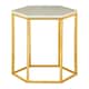 image 1 of Stunning Design Hexagonal Side Table, Versatile Metal Side Table For Livingroom, Functional Bedside Table Gold