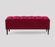 image 1 of 180cm Swiss Chesterfield Ottoman Storage Bench- Plush Velvet Shoe Bench - Red Upholstery Footstool with Storage
