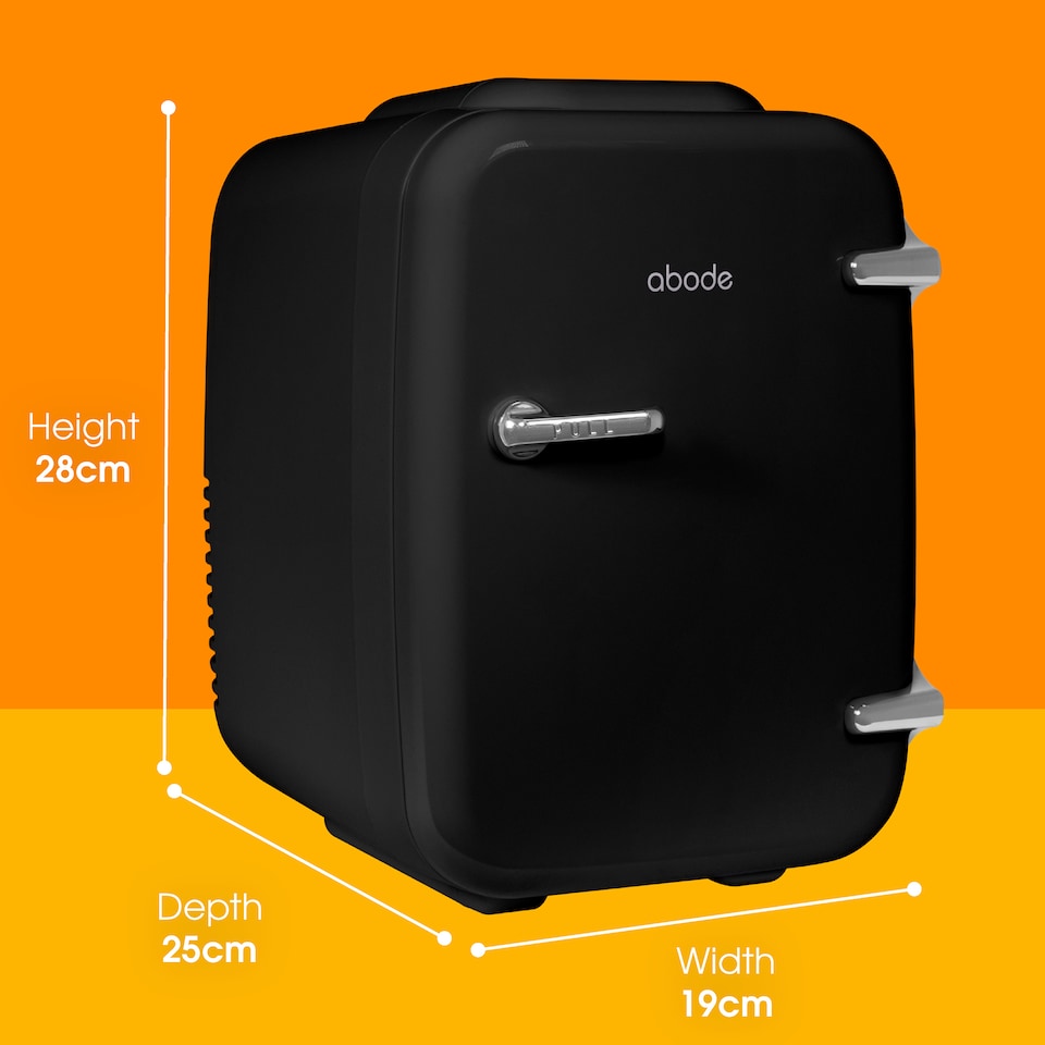 image 1 of Abode Retro 4L Mini Cooler and Warmer Black A4CLR201B