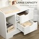 image 4 of HOMCOM Bedside Table, Small Bedside Cabinet with 2 Drawers and Storage Shelves, Modern Nightstand for Bedroom, White
