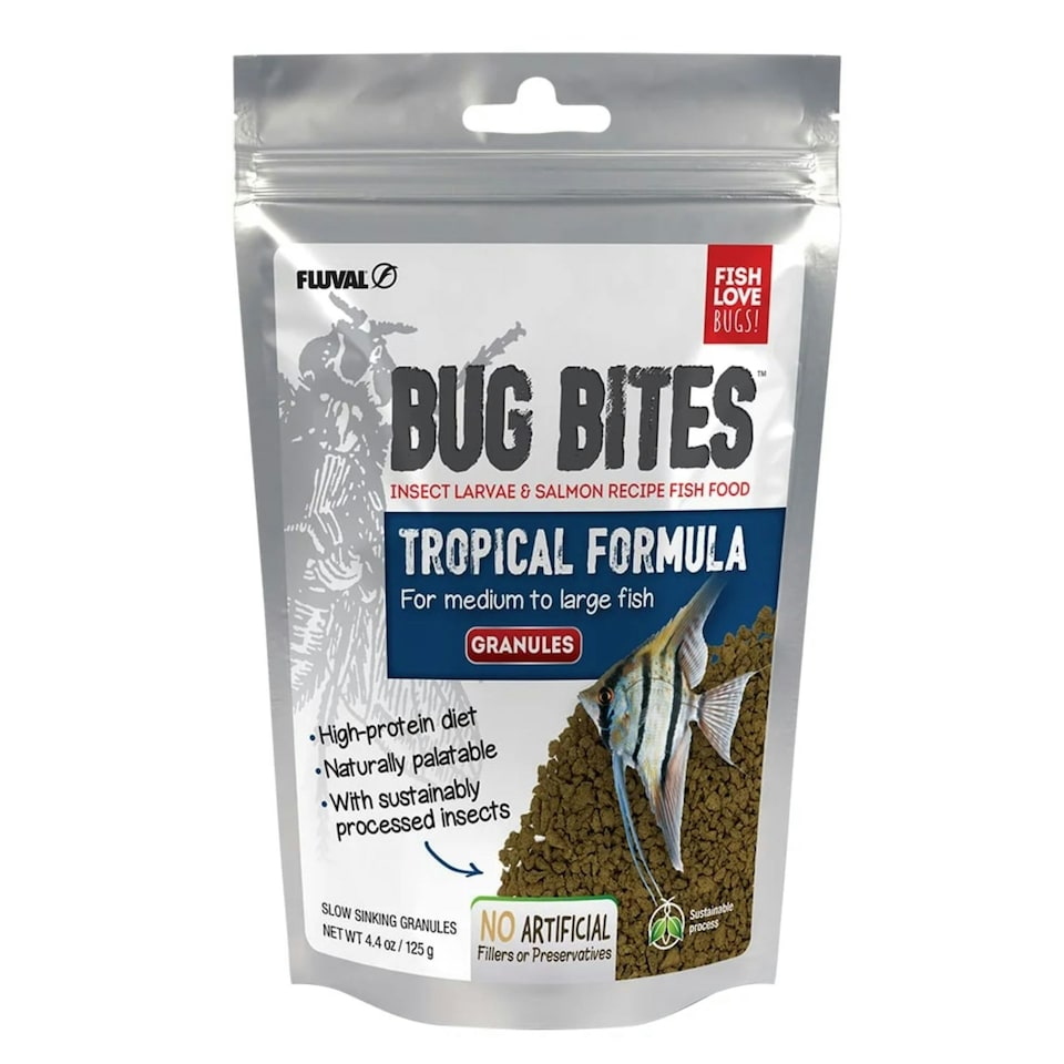 image 1 of Fluval Bug Bites Tropical Granules 125g (1.4-2mm)